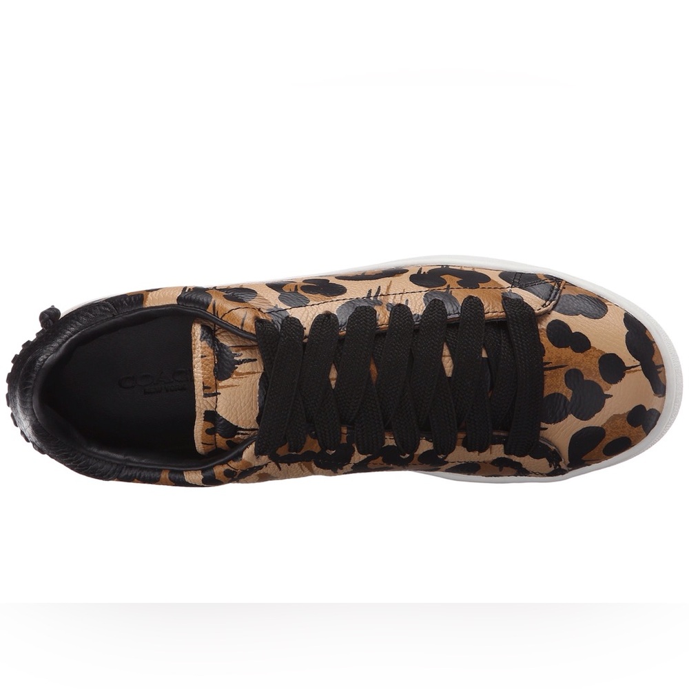 NWOB Coach Pebble Leather Wild Beast Print Lace Up Lo Top Sneakers - Picture 5 of 8